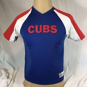 Vintage Majestic Chicago Cubs Jersey Youth Kids Large Embroidered Blank Back
